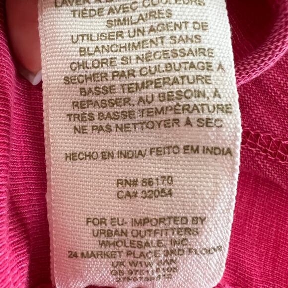 Free People Intimately Pink Long Sleeve Eyelet Back Cut-Out Cotton Top Size XS - Picture 9 of 9